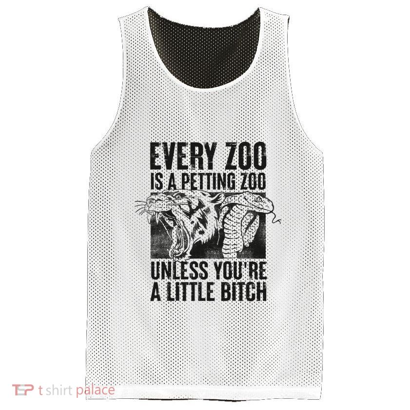 Every Zoo Is A Petting Zoo Funny Animal Design Mesh Reversible Basketball Jersey Tank