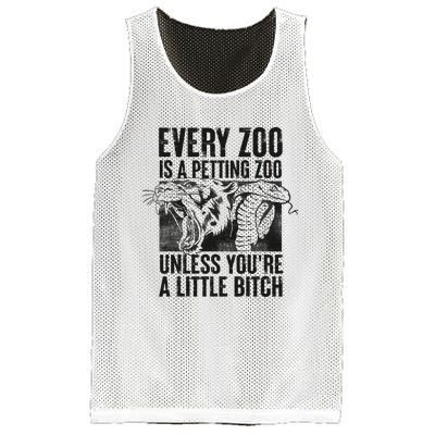 Every Zoo Is A Petting Zoo Funny Animal Design Mesh Reversible Basketball Jersey Tank