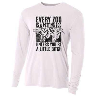 Every Zoo Is A Petting Zoo Funny Animal Design Cooling Performance Long Sleeve Crew