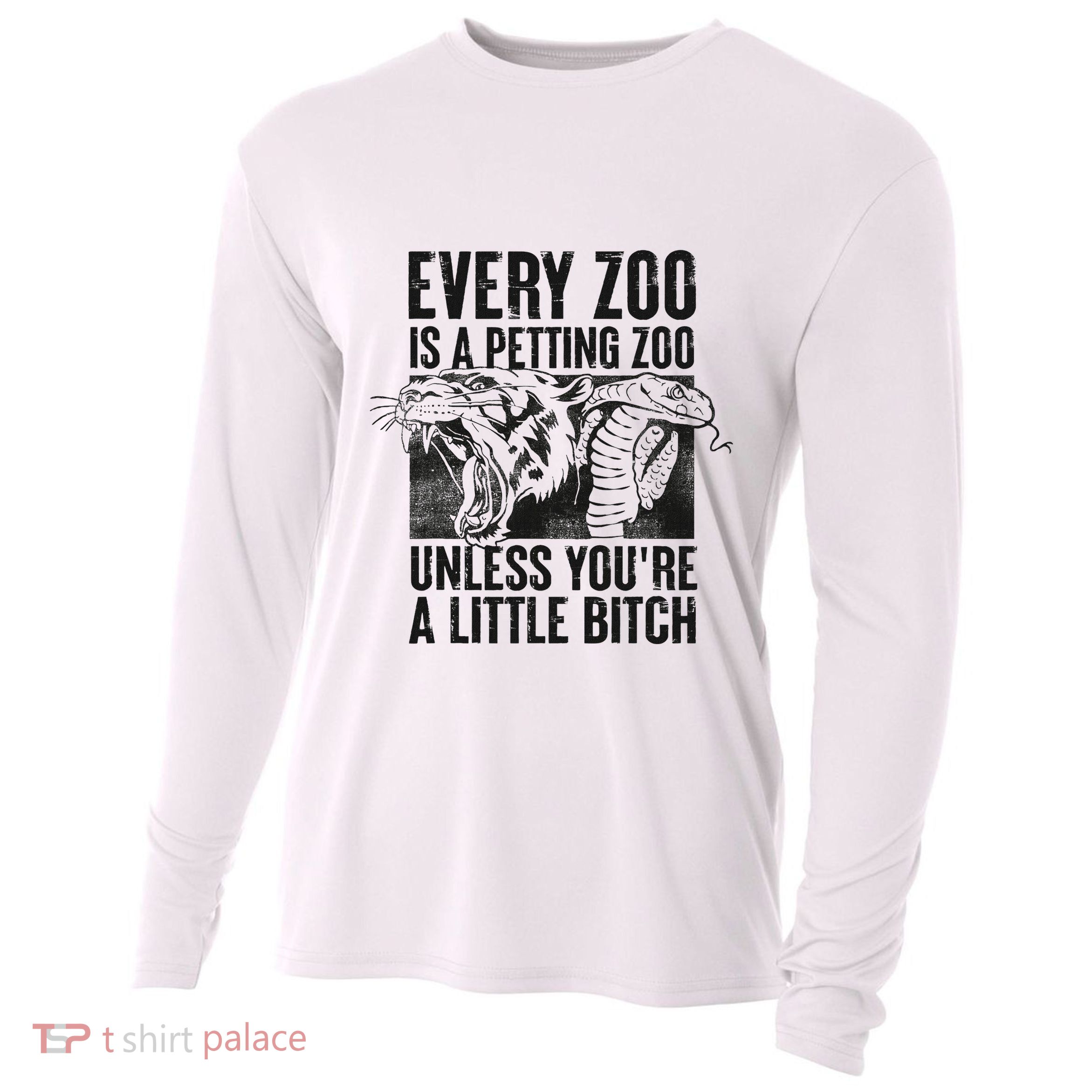 Every Zoo Is A Petting Zoo Funny Animal Design Cooling Performance Long Sleeve Crew