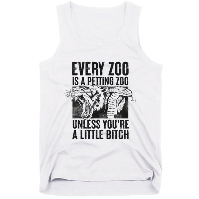 Every Zoo Is A Petting Zoo Funny Animal Design Tank Top