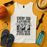 Every Zoo Is A Petting Zoo Funny Animal Design Tank Top