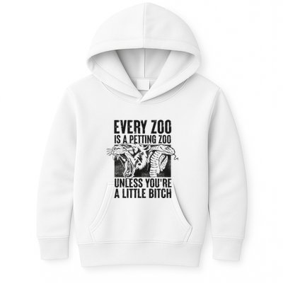Every Zoo Is A Petting Zoo Funny Animal Design Kids Hoodie