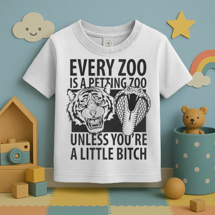 Every Zoo Is A Petting Zoo Unless Youre A Little Bitch Premium Toddler T-Shirt