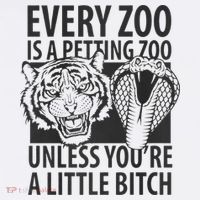 Every Zoo Is A Petting Zoo Unless Youre A Little Bitch Premium Women's V-Neck T-Shirt