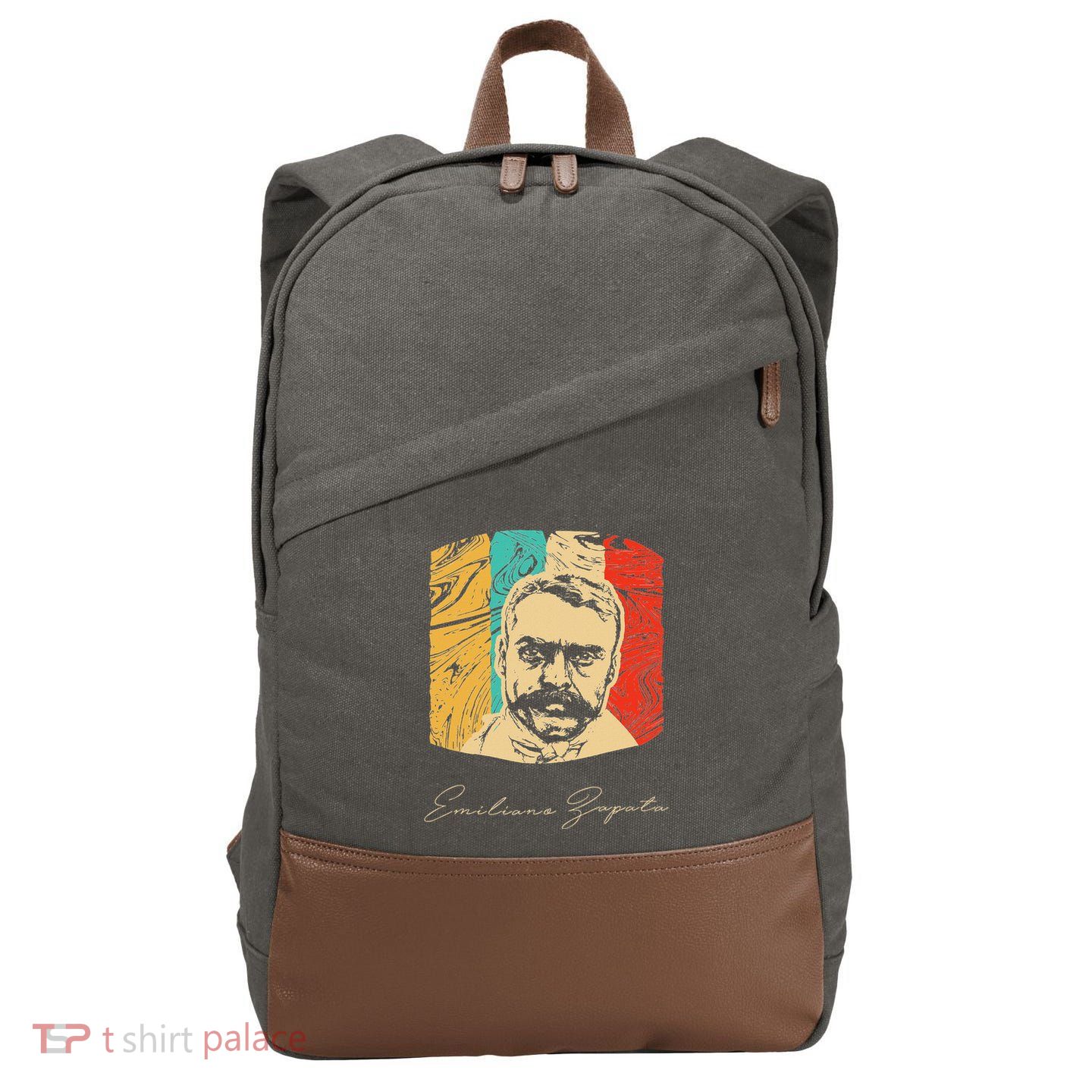 Emiliano Zapata Mexican Revolution Historical Cotton Canvas Backpack
