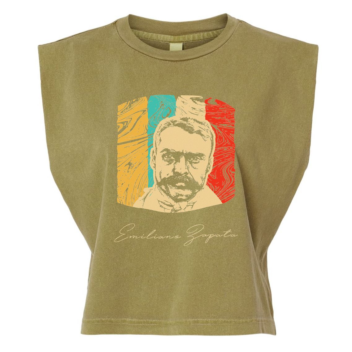 Emiliano Zapata Mexican Revolution Historical Garment-Dyed Women's Muscle Tee