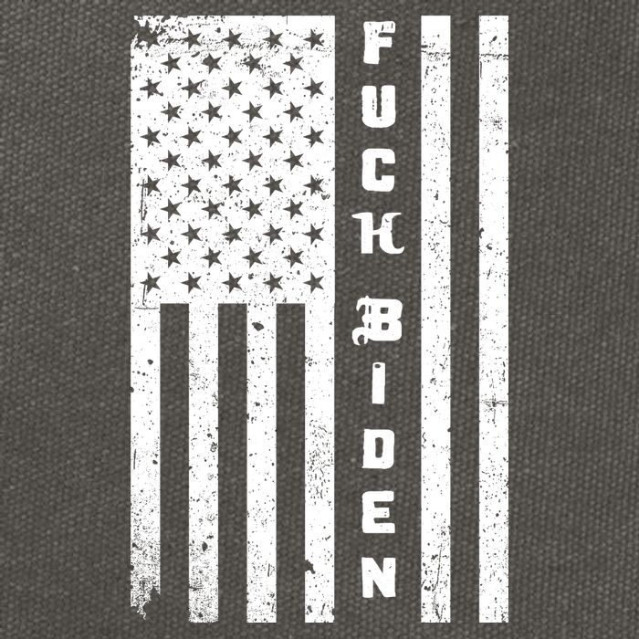 F--ck Biden American Flag Cotton Canvas Backpack