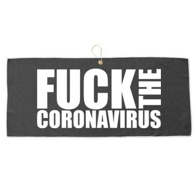 F--K The Coronavirus Large Microfiber Waffle Golf Towel