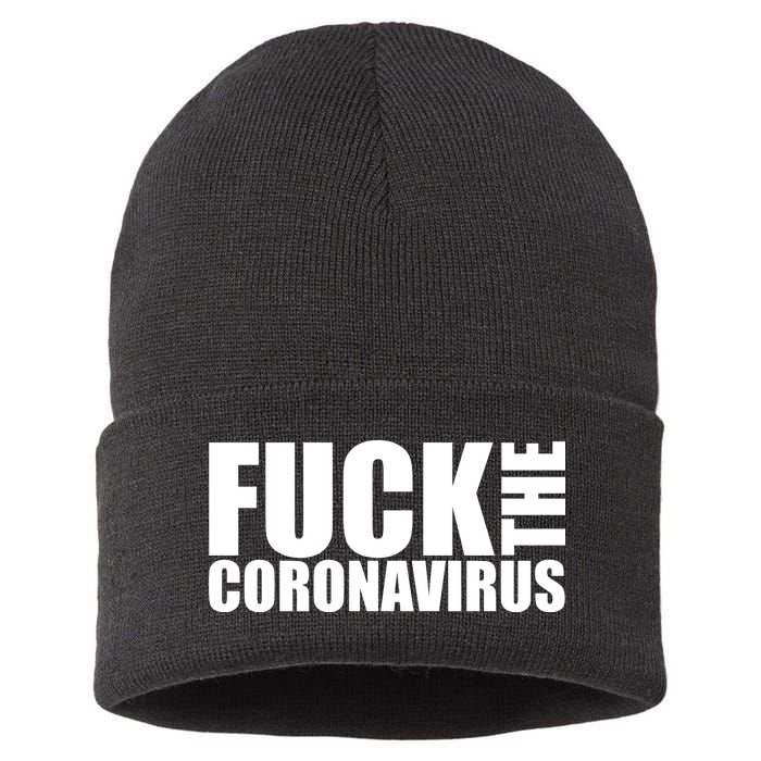 F--K The Coronavirus Sustainable Knit Beanie