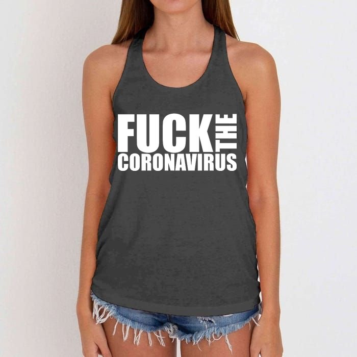 F--K The Coronavirus Women's Knotted Racerback Tank