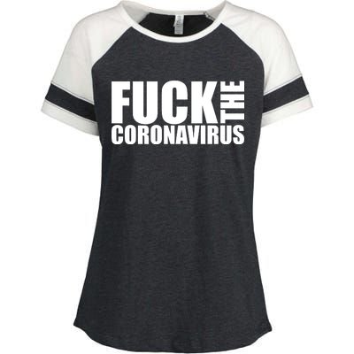 F--K The Coronavirus Enza Ladies Jersey Colorblock Tee