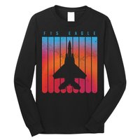 F-15 Eagle Jet Fighter Retro Long Sleeve Shirt