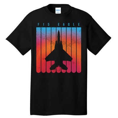 F-15 Eagle Jet Fighter Retro Tall T-Shirt