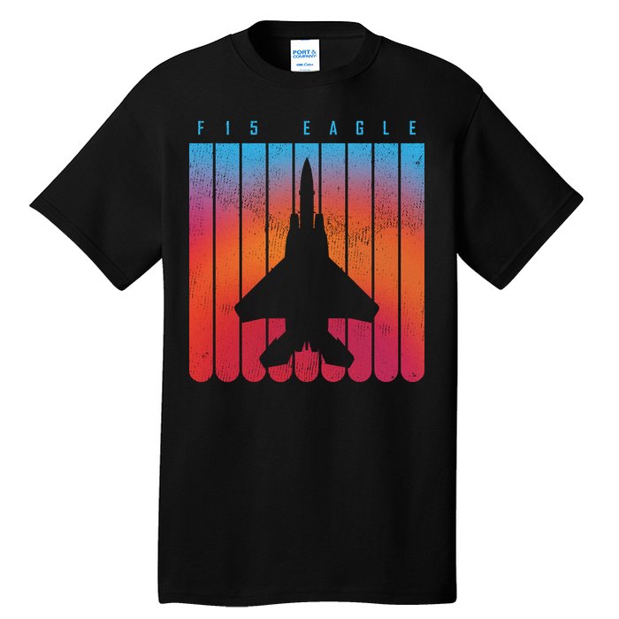 F-15 Eagle Jet Fighter Retro Tall T-Shirt