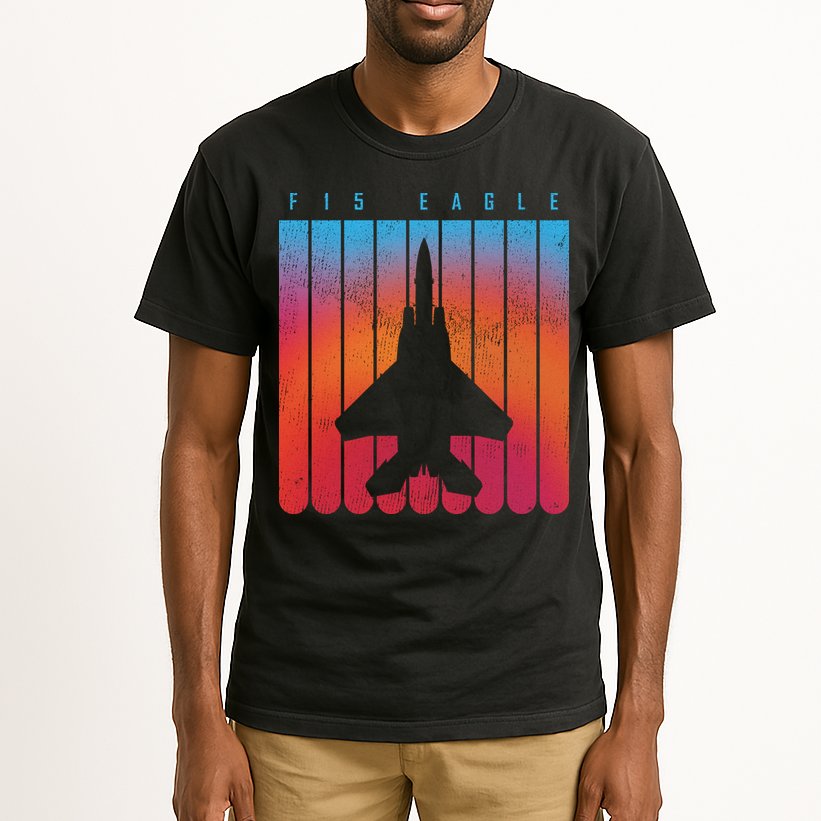F-15 Eagle Jet Fighter Retro Tall T-Shirt