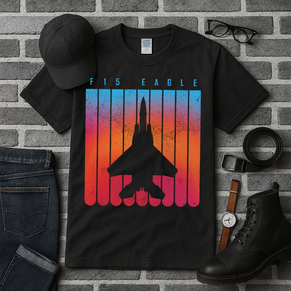 F-15 Eagle Jet Fighter Retro Tall T-Shirt