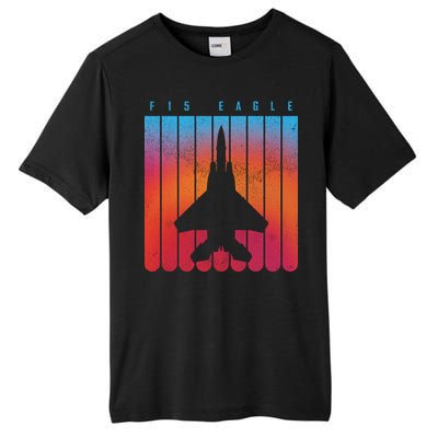 F-15 Eagle Jet Fighter Retro Tall Fusion ChromaSoft Performance T-Shirt