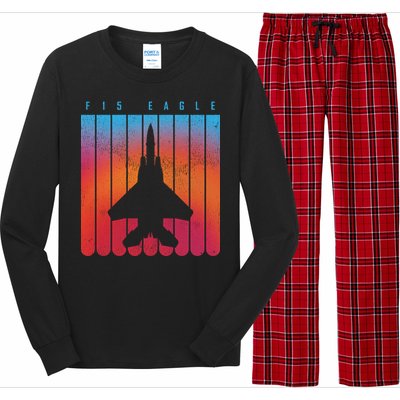 F-15 Eagle Jet Fighter Retro Long Sleeve Pajama Set