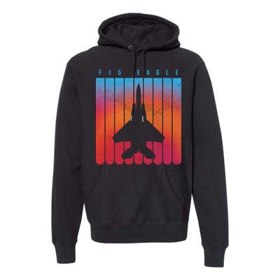 F-15 Eagle Jet Fighter Retro Premium Hoodie