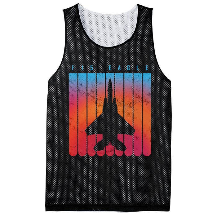 F-15 Eagle Jet Fighter Retro Mesh Reversible Basketball Jersey Tank