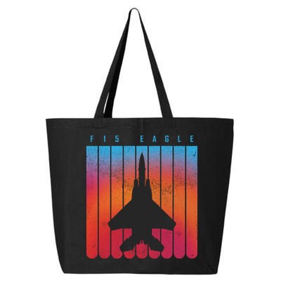 F-15 Eagle Jet Fighter Retro 25L Jumbo Tote