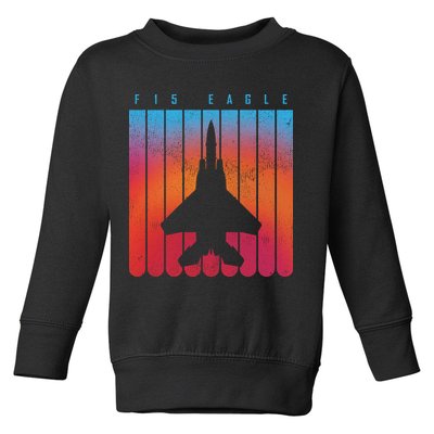 F-15 Eagle Jet Fighter Retro Toddler Sweatshirt
