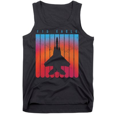 F-15 Eagle Jet Fighter Retro Tank Top