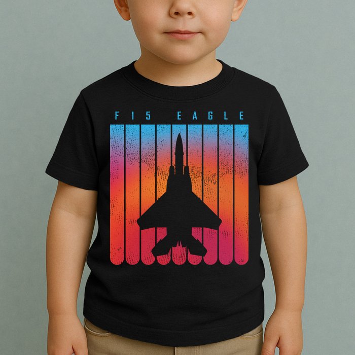F-15 Eagle Jet Fighter Retro Toddler T-Shirt