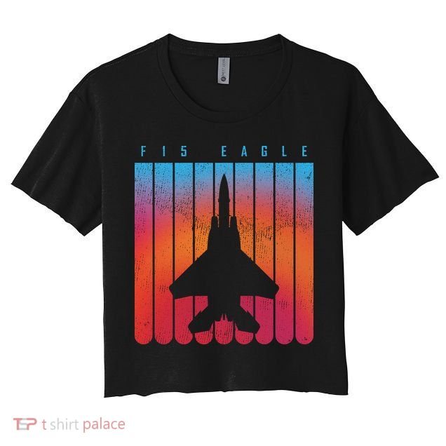 F-15 Eagle Jet Fighter Retro Crop Top