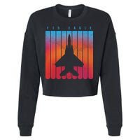 F-15 Eagle Jet Fighter Retro Cropped Pullover Crew