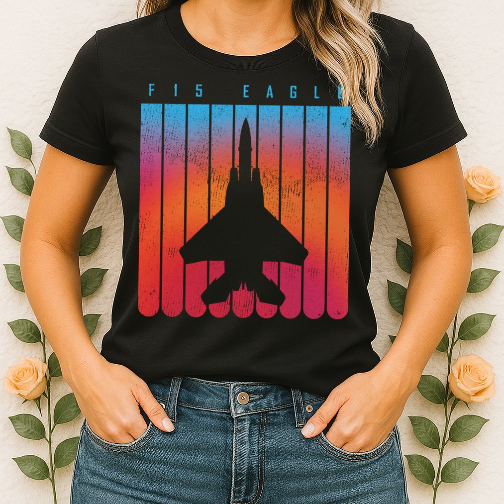 F-15 Eagle Jet Fighter Retro Womens T-Shirt
