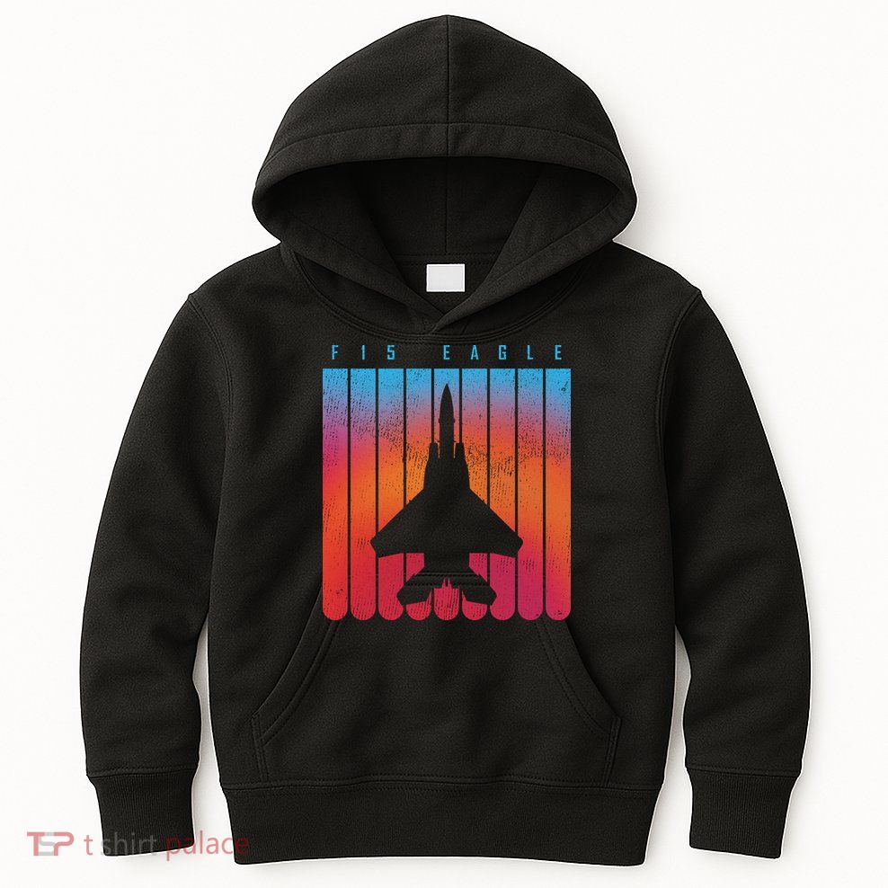 F-15 Eagle Jet Fighter Retro Kids Hoodie