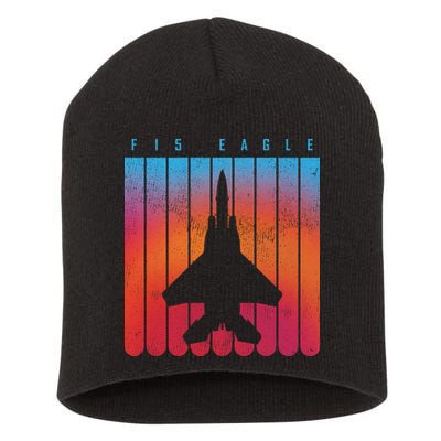F-15 Eagle Jet Fighter Retro Short Acrylic Beanie