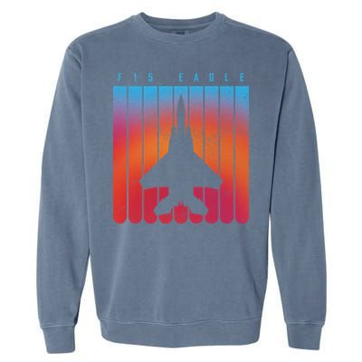 F-15 Eagle Jet Fighter Retro Garment-Dyed Sweatshirt