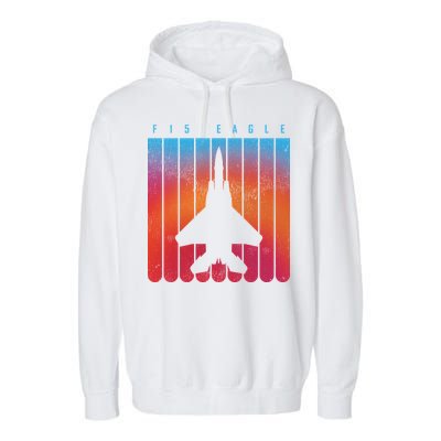 F-15 Eagle Jet Fighter Retro Garment-Dyed Fleece Hoodie