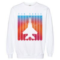 F-15 Eagle Jet Fighter Retro Garment-Dyed Sweatshirt