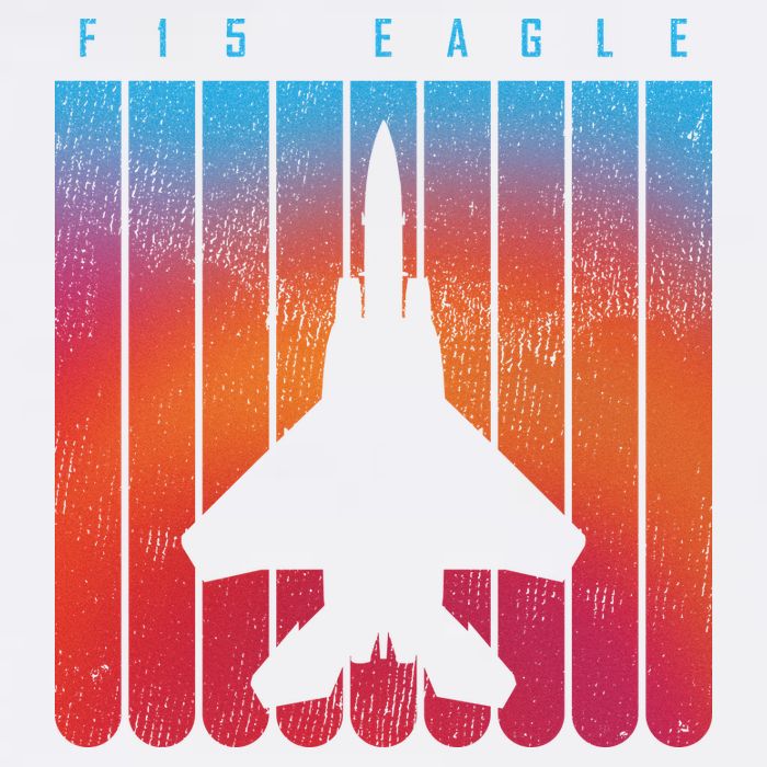 F-15 Eagle Jet Fighter Retro Garment-Dyed Sweatshirt