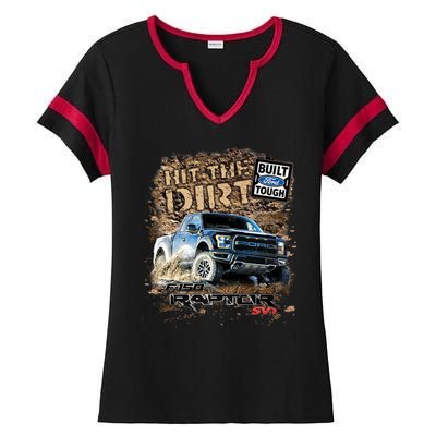 F-150 Ford Raptor - Hit The Dirt Ladies Halftime Notch Neck Tee