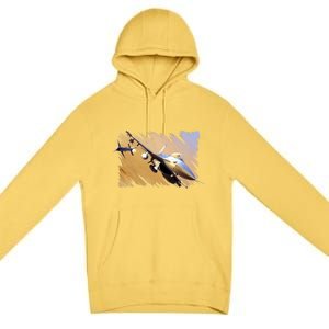 F-16 Fighter Jet Premium Pullover Hoodie