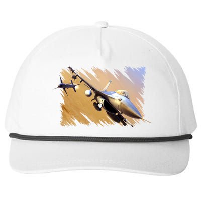 F-16 Fighter Jet Snapback Five-Panel Rope Hat