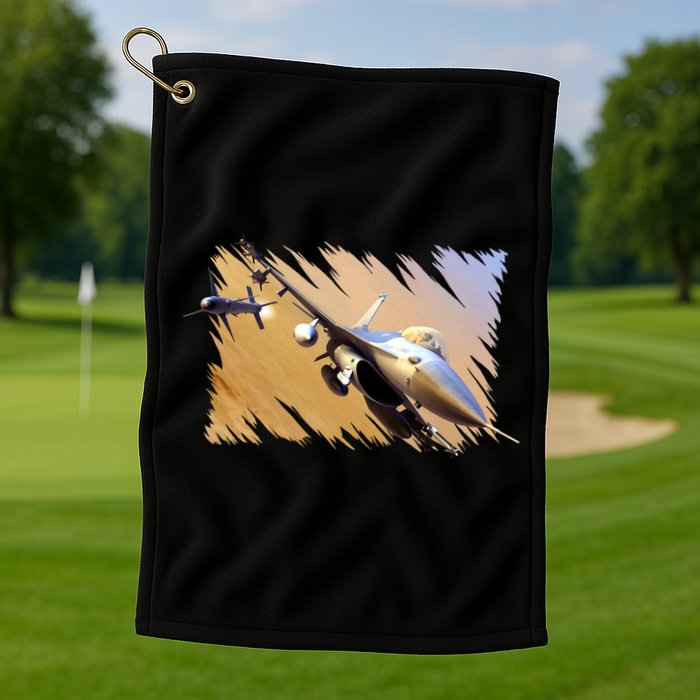 F-16 Fighter Jet Golf Towel