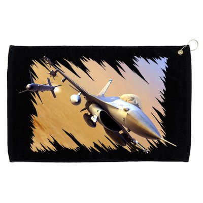 F-16 Fighter Jet Grommeted Golf Towel