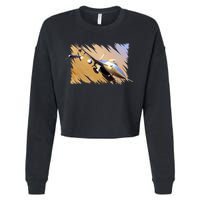 F-16 Fighter Jet Cropped Pullover Crew