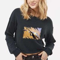 F-16 Fighter Jet Cropped Pullover Crew