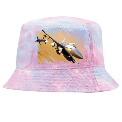 F-16 Fighter Jet Tie-Dyed Bucket Hat