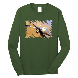 F-16 Fighter Jet Long Sleeve Shirt