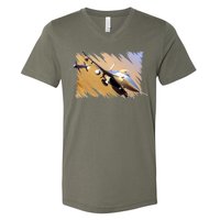 F-16 Fighter Jet V-Neck T-Shirt