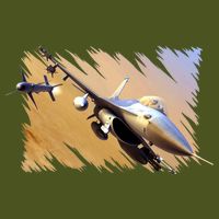 F-16 Fighter Jet V-Neck T-Shirt