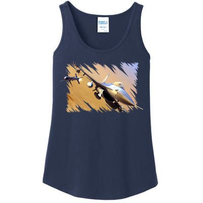 F-16 Fighter Jet Ladies Essential Tank